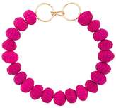Carolina Herrera raffia beads necklace