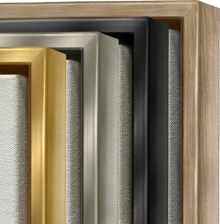 Stupell Industries Hello Gorgeous Black Eyelashes Typography Metallic Gold Framed Floating Canvas Wall Art, 24x30, by Amanda Greenwood