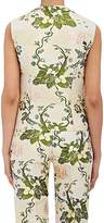 Thumbnail for your product : Calvin Klein Women's Floral Silk-Wool Jacquard Foldover Top