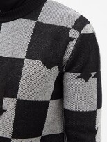 Thumbnail for your product : Amiri Checked Cashmere Sweater - Black Grey