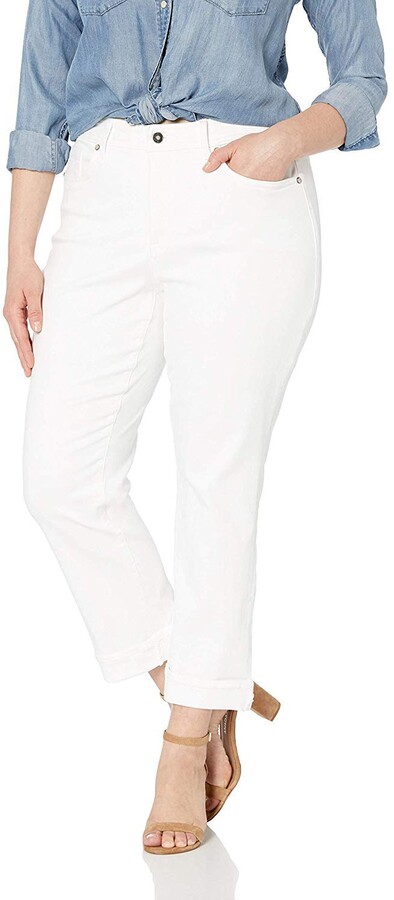 plus size white jeans uk