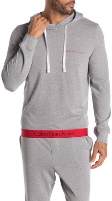 Calvin Klein Logo Hem Pullover Lounge Hoodie