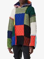 Thumbnail for your product : Burberry Wool and Cashmere Blend Patchwork Hoodie