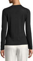 Thumbnail for your product : Escada Long-Sleeve V-Neck Embellished Knit Top