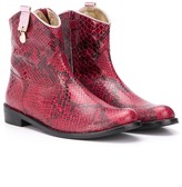 Thumbnail for your product : MonnaLisa TEEN snakeskin effect boots