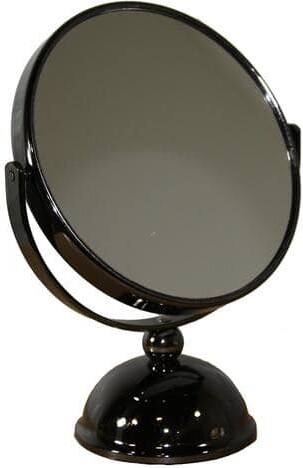 ORE International 3.5 in. x 8.5 in. Black Chrome 5x Magnify Makeup Mirror