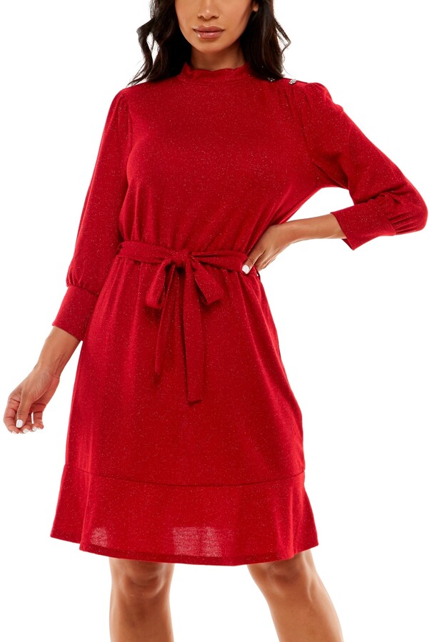 womens red holiday dress
