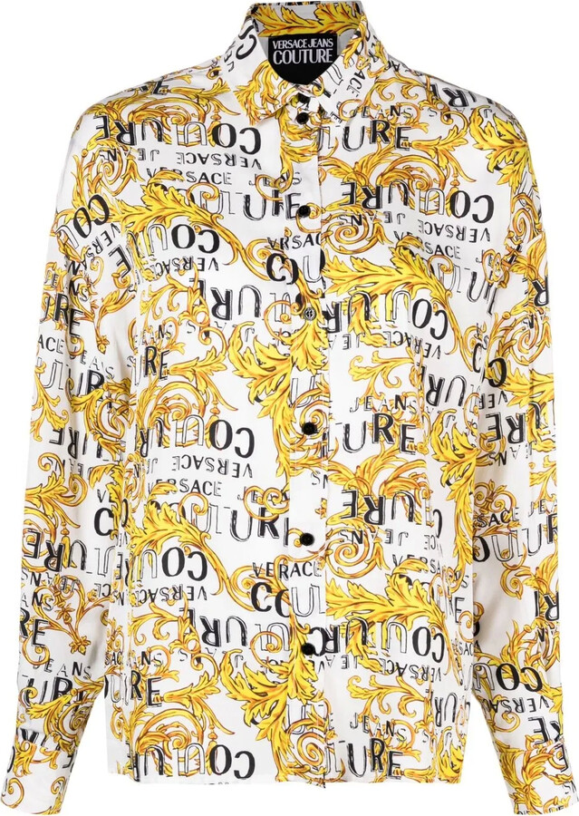 Versace Jeans Couture Baroque Logo-Print Shirt