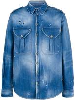 Thumbnail for your product : DSQUARED2 distressed denim shirt