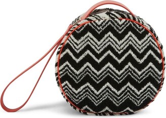 Missoni Home Keith chevron-knit beauty case
