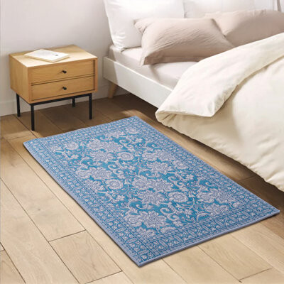 Benita Velvet Washable Rugs 20" X 60" Or 24"X 36"