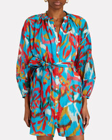 Thumbnail for your product : CHUFY Pia Belted Printed Cotton-Silk Mini Dress