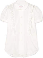 Comme des Garçons GIRL - Ruffled Cotton-poplin Shirt - White