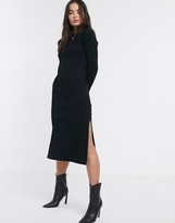 Thumbnail for your product : ASOS DESIGN DESIGN fine knit ribbed midi dress