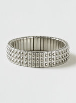 Thumbnail for your product : Topman Spiked Metal Silver look spiked stretch bracelet*