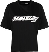Thumbnail for your product : Rotate by Birger Christensen Aster logo-print T-shirt