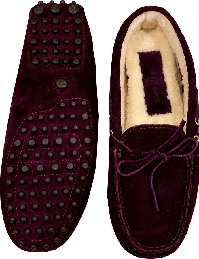 Prada Vintage New The Original Car Shoe Flat Moccasin Shearling Driving Sz 36