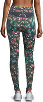 Thumbnail for your product : The Upside Wunderland Drawstring Printed Performance Leggings