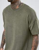 Thumbnail for your product : ASOS Oversized T-Shirt In Towelling Fabric In Khaki