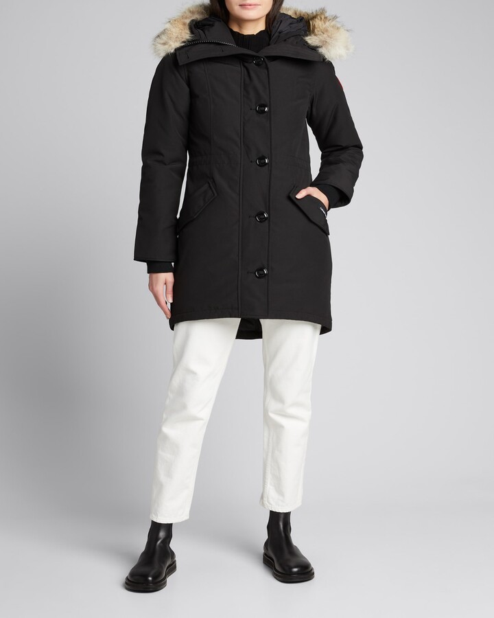 rossclair fur trim down parka