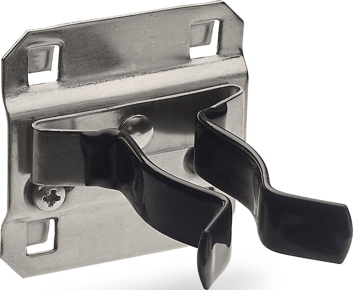 Triton Products 1 In. to 2 In. Hold Range 2 In. Projection, Vinyl Dipped Stainless Steel Extended Spring Clip for SS LocBoard, 3 Pack
