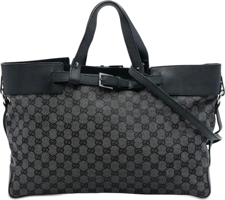 Gucci Pre-Owned 2016-2025 GG Denim Buckle satchel