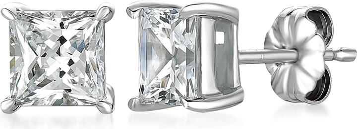 Crislu Princess Cubic Zirconia Stud Earrings