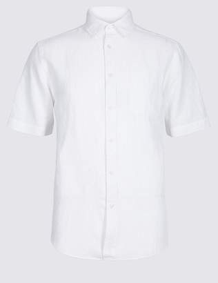 Marks and Spencer Linen Rich Shirt with Pocket