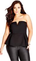 Thumbnail for your product : City Chic Citychic Black Deep V Corset Top