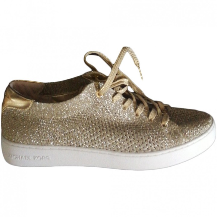 gold glitter trainers