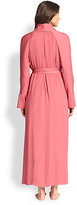 Thumbnail for your product : Donna Karan Silk Crepe Long Robe