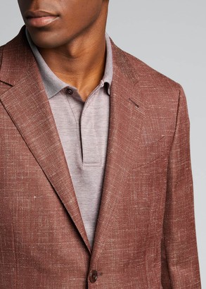 Ermenegildo Zegna Men's Wool-Blend Textured Regular-Fit Blazer