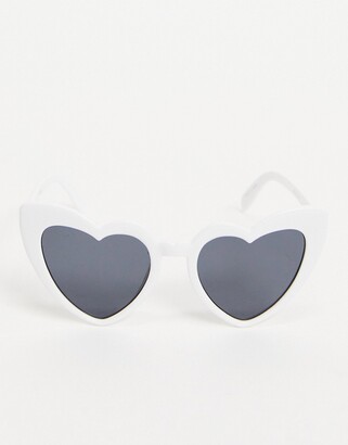 Madein. chunky frame heart shaped sunglasses