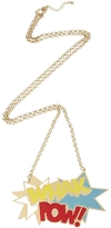 Thumbnail for your product : Noir X DC Comics Whak Pow gold plated necklace