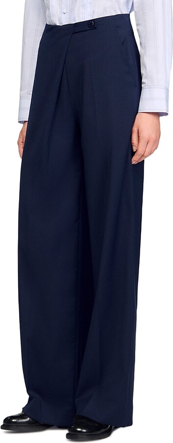 Sandro Asymmetric Straight Leg Trousers