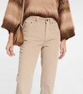 Thumbnail for your product : Brunello Cucinelli High-rise straight corduroy pants