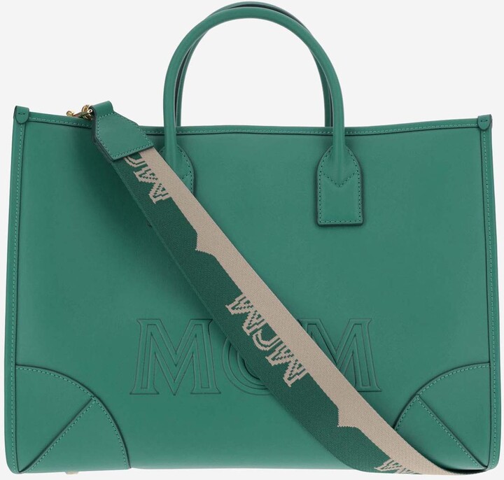 MCM Green Tote Bags