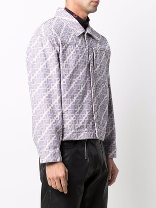 we11done All-Over Graphic Print Jacket