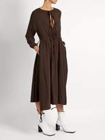 Thumbnail for your product : Vetements Wrap Skirt Satin Jersey Midi Dress - Womens - Brown