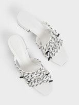 Thumbnail for your product : Charles & Keith Nylon Lace Strap Slide Sandals