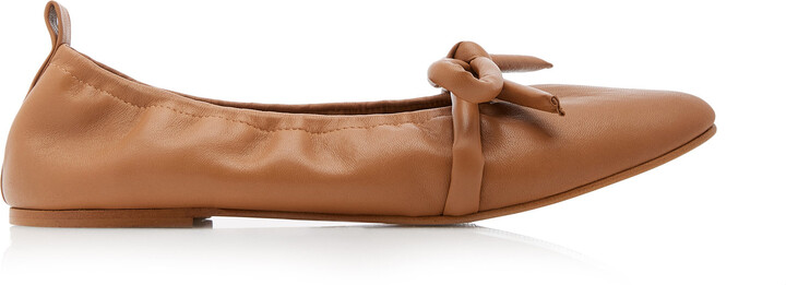 flattered polly leather ballet flats