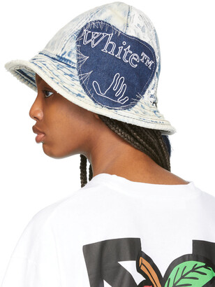 Off-White Blue Denim Ev Pocket Bucket Hat
