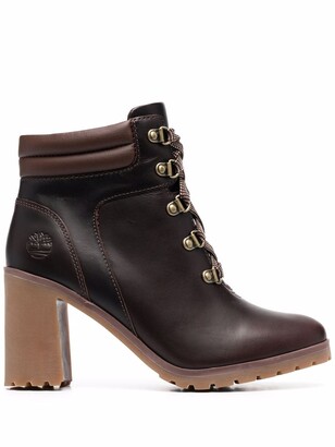 Timberland Lace-Up High-Heeled Ankle Boots