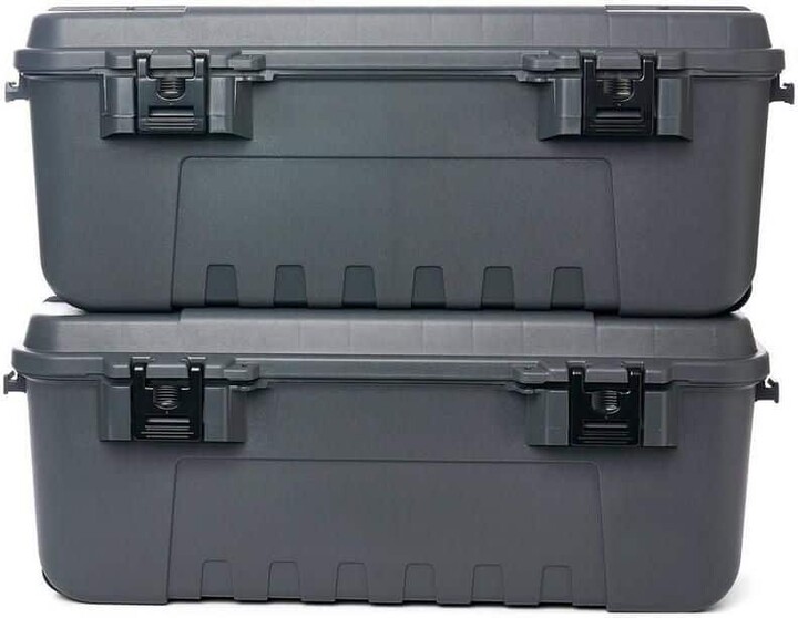Plano 27 Gal. Storage Box in Charcoal 2-Pack
