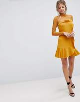 Thumbnail for your product : ASOS Delicate Lace & Scuba Ruffle Shift Mini Dress