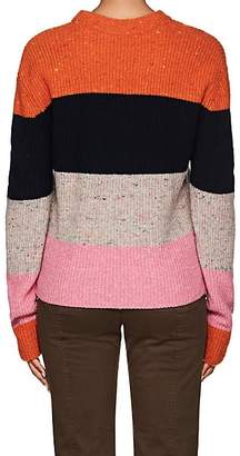 A.L.C. Women's Colorblocked Wool-Blend Crewneck Sweater - Orange