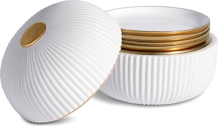 L'OBJET Ionic Box & Four Plates Set