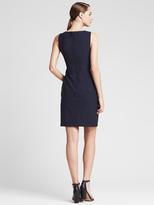 Thumbnail for your product : Banana Republic Navy Lightweight Wool Faux-Wrap Sheath