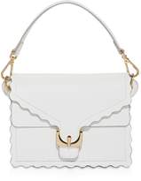 Thumbnail for your product : Coccinelle Ambrine Merletto White Leather Shoulder Bag