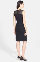 Thumbnail for your product : Classiques Entier Geo Eyelet & Leather Trim Ponte Sheath Dress